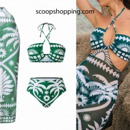 3-piece sexy chiffon bikini