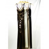 Long evening dress, sugar sprinkles, X-back, free size