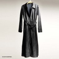 Italian leather jacket dress