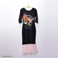 A dress with a picture of Mid Sleeve Hiran