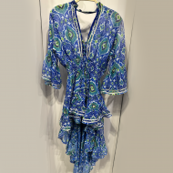 Gypsy midi dress with confusing sleeves