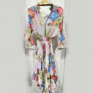 Long dress from the back, short from the front, confusing sleeves, one size