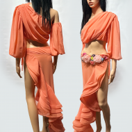 3-piece summer ruffle skirt set