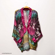 Colored jacket with sequins